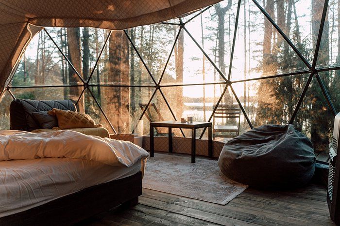 Modern glamping home interior
